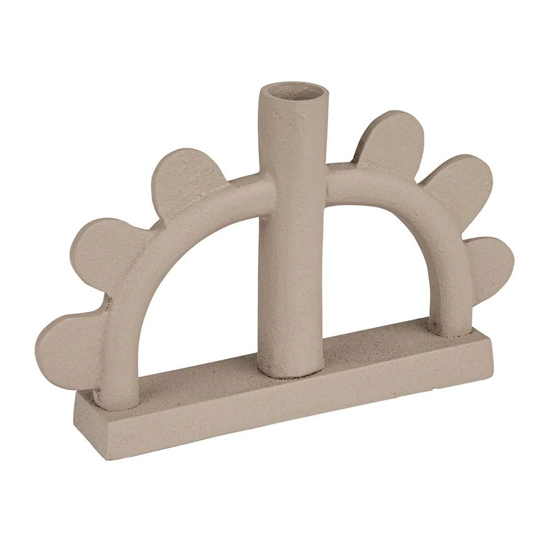 Hello Honey® 9" White Scalloped Taper Candle Holder