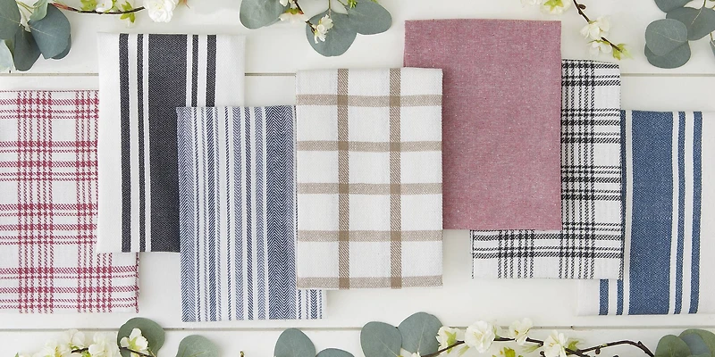 DII® Assorted Wine Woven Dishtowel (Set of 5)