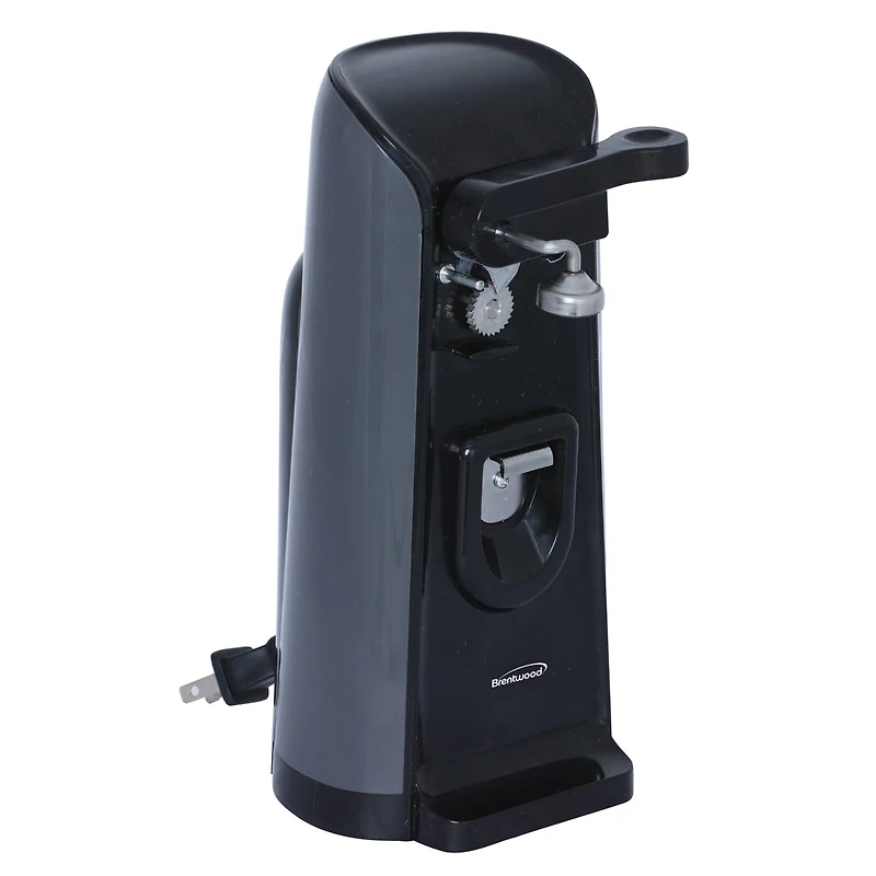Brentwood Tall Electric Can Opener with Knife Sharpener & Bottle Opener