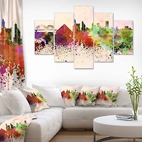 Designart - Memphis Skyline - Large Cityscape Canvas Artwork Print