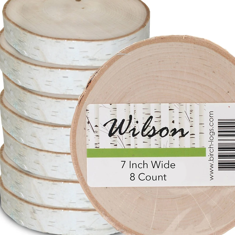 Wilson® Enterprises 7" Thick Birch Rounds, 8ct.