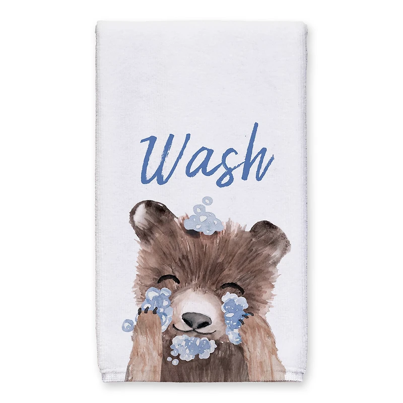 Bear Washing Face 16" x 25" Towel Set