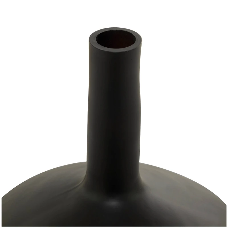 The Novogratz Black Glass Vase 12" x 12" x 22"