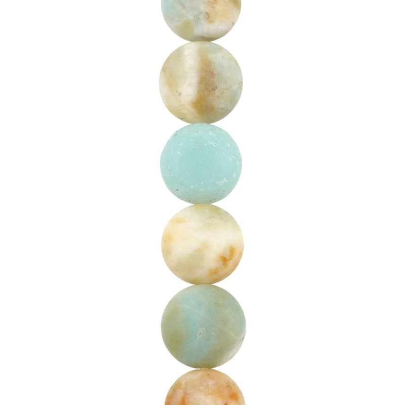 Matte Amazonite Lentil Beads, 10mm by Bead Landing™
