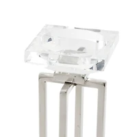 Silver Stainless Steel Glam Candle Holder Set