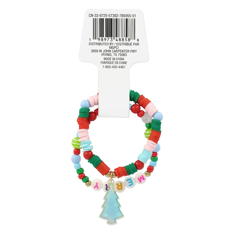 Christmas Tree Bead Bracelets by Creatology™