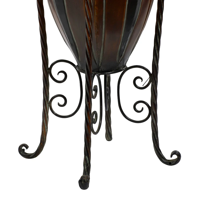 Brown Metal Rustic Vase, 27" x 9" x 9"
