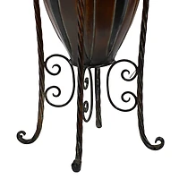 Brown Metal Rustic Vase, 27" x 9" x 9"