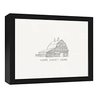 Farmhouse Sketches 11" x 14" Black Framed Canvas - Set of 2