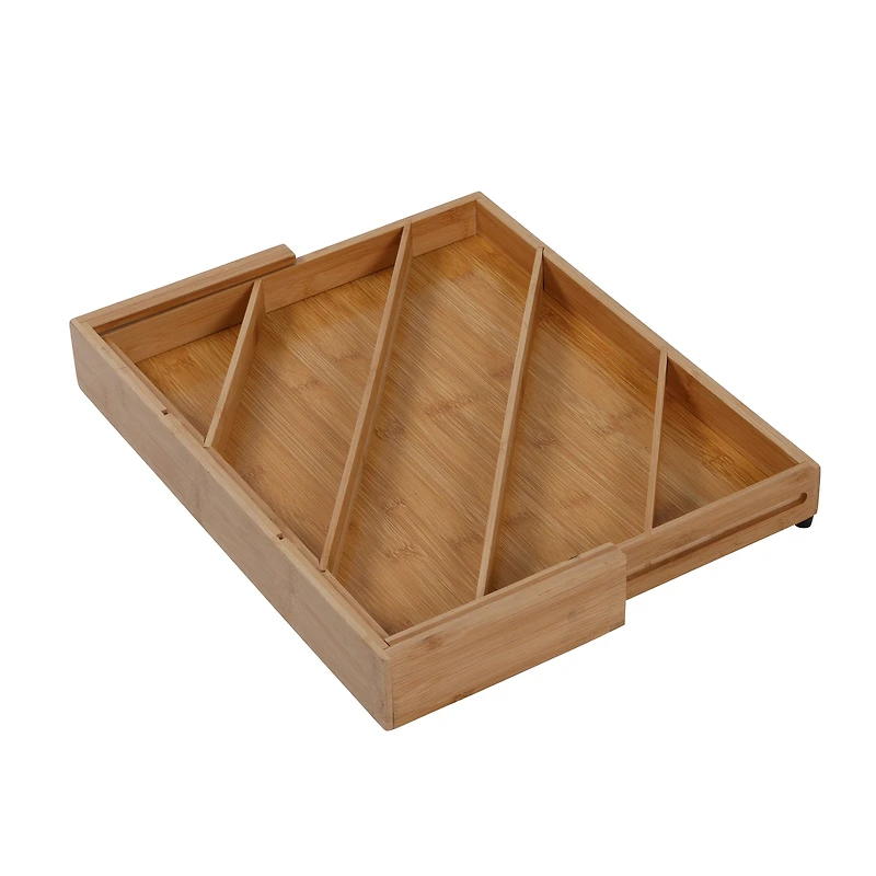 Honey Can Do 8-Compartment Bamboo Diagonal Drawer Organizer