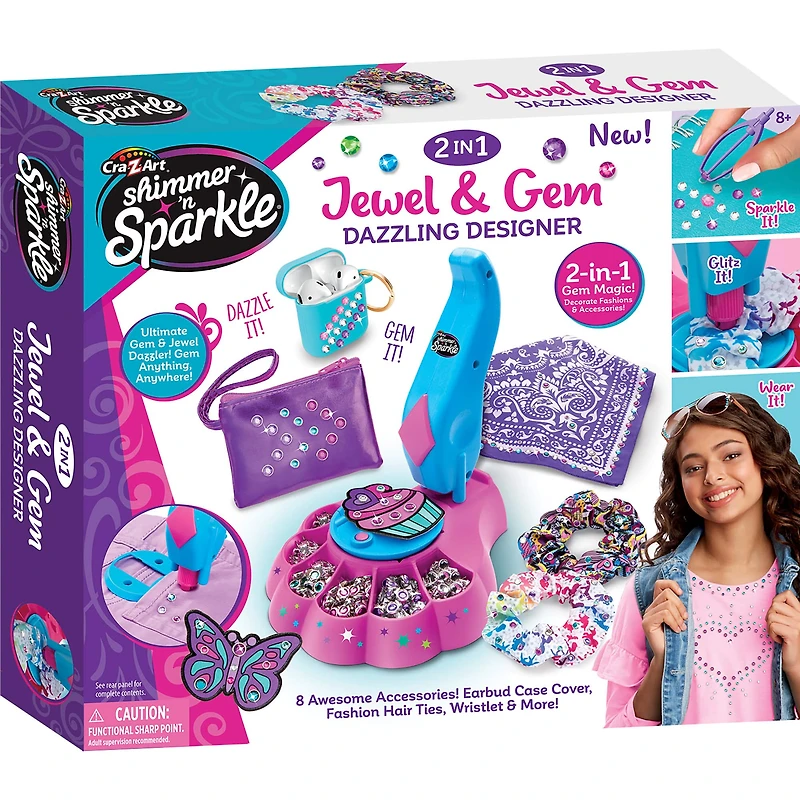Cra-Z-Art® Shimmer 'n Sparkle 2-in-1 Jewel & Gem Dazzling Designer