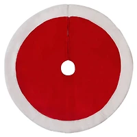 30" Red with White Faux Fur Mini Tree Skirt by Ashland®