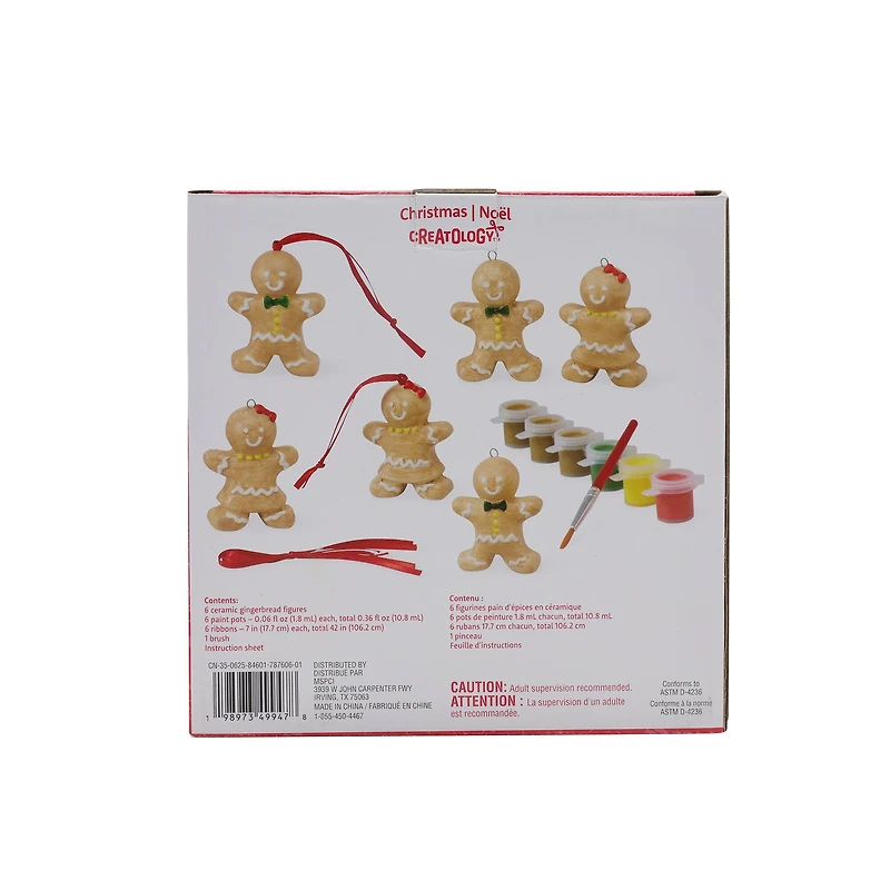 Gingerbread 3D Ceramic Ornament Kit by Creatology™
