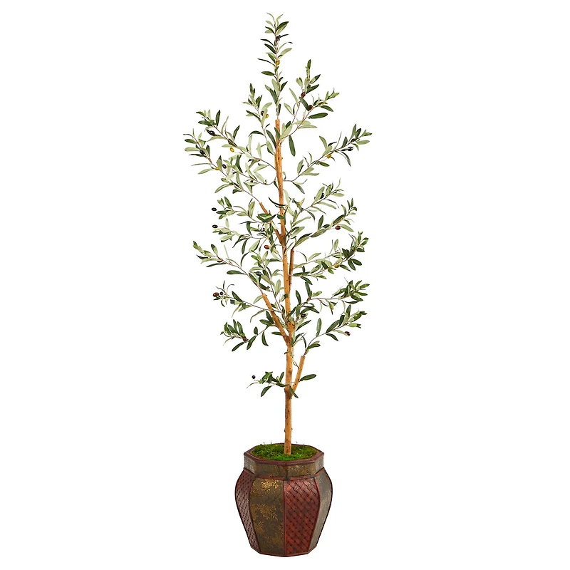 5.5ft. Olive Artificial Tree in Decorative Planter