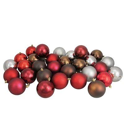 32ct. 3.25" 2-Finish Multicolor Shatterproof Ball Ornaments