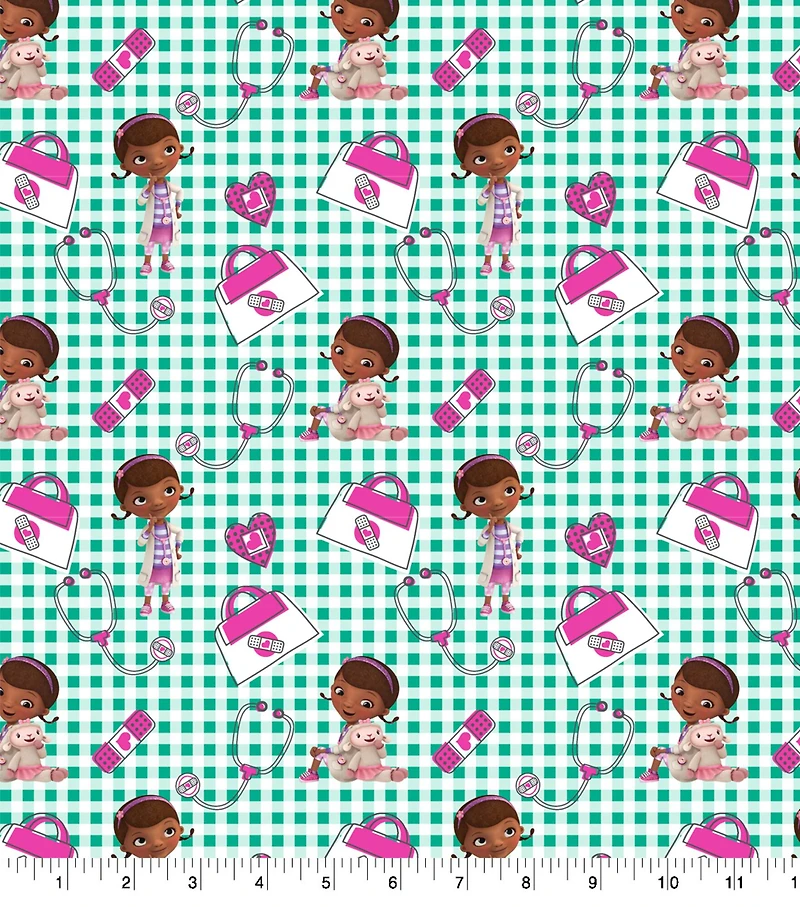 Disney® Doc McStuffins Plaid Cotton Fabric