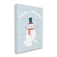 Stupell Industries Having A Meltdown Funny Snowman Canvas Wall Art