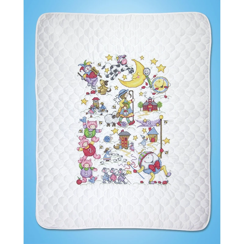 Design Works™ Nursery Rhymes Stamped Quilt Cross Stitch Kit
