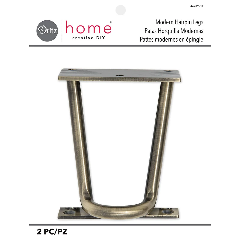 Dritz® Home Antique Brass Modern Hairpin Legs Set