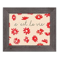 C'est La Vie Florals Wall Print in Frame