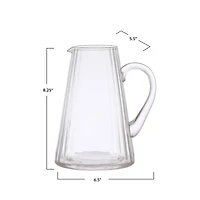 Hello Honey® 60oz. Clear Ribbed Glass Pitcher