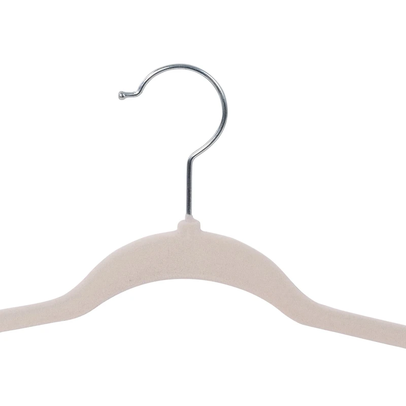 Honey Can Do Ivory Slim-Profile Non-Slip Velvet Hangers, 25ct.