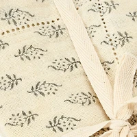 Hello Honey® Charcoal & Cream Floral Print Cotton Napkins, 4ct.