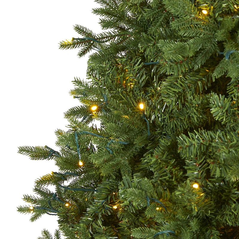 8ft. Pre-Lit Vermont Fir Artificial Christmas Tree with Clear LED Lights