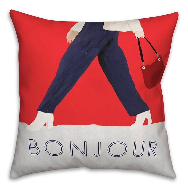 Bonjour Throw Pillow