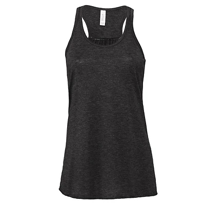 BELLA+CANVAS® Dark Gray Heather Women's Flowy Racerback Tank