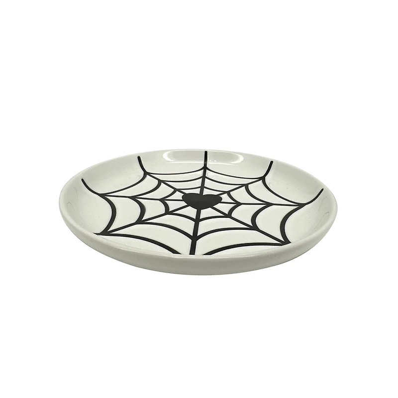 7" Black & White Spiderweb Plate by Makery™