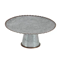 Gray Metal Farmhouse Cake Stand Set
