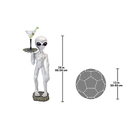 Design Toscano Roswell, the Alien Butler Pedestal Sculptural Table