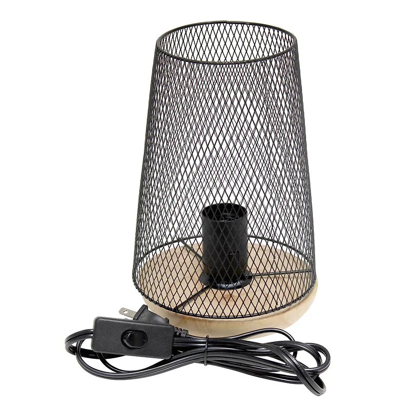 Simple Designs 9" Wired Mesh Uplight Table Lamp