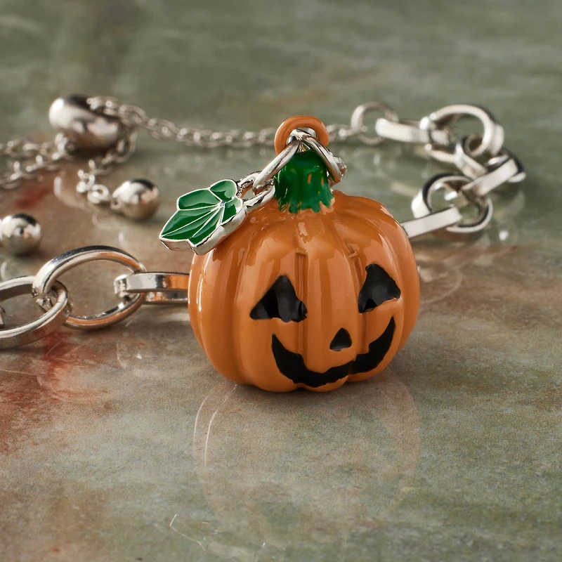 Orange Jack-o'-Lantern Charm by Bead Landing™