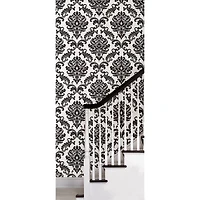 NuWallpaper Ariel Black & White Damask Peel & Stick Wallpaper