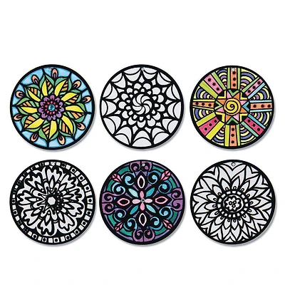 S&S® Worldwide Velvet Art Hangable Mini Mandalas, 24ct.