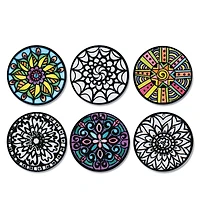 S&S® Worldwide Velvet Art Hangable Mini Mandalas, 24ct.