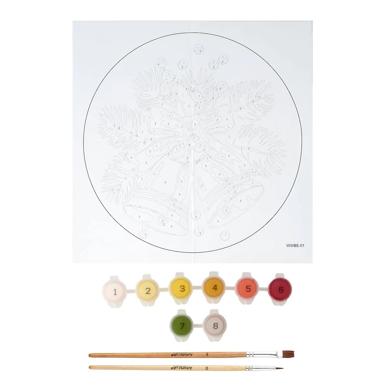 8" Christmas Bells Paint-by-Number Plywood Surface Kit by Artist's Loft®