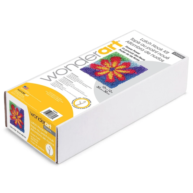 WonderArt® Shaggy Flower Power Latch Hook Kit