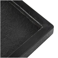 Black Marble Minimalistic Textured Square Trays, 2ct.