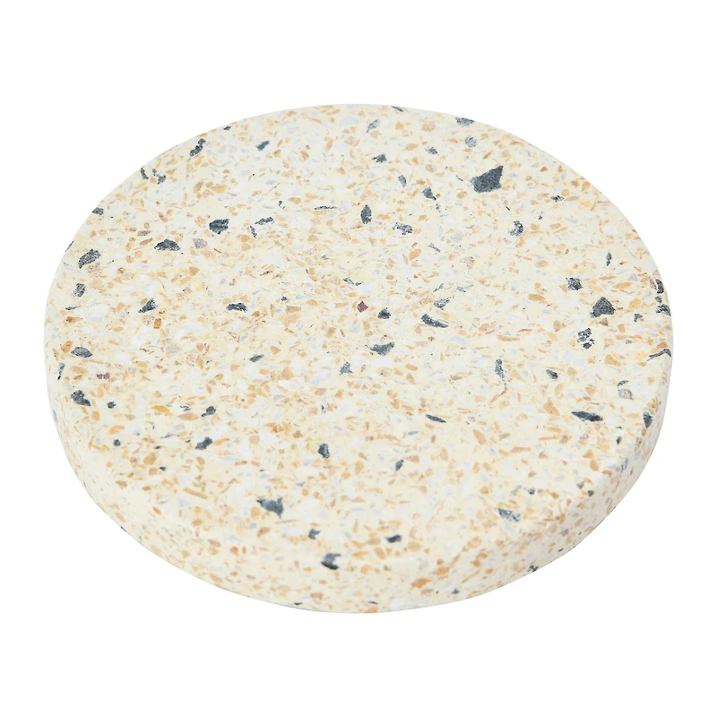 Hello Honey® Eggshell Round Terrazzo Coaster Set