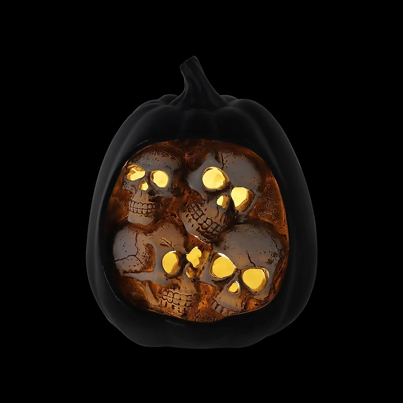 7" Skull Pumpkin LED Tabletop Accent by Ashland®