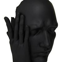 Black Polystone Face Sculpture Set
