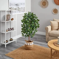 4ft. Artificial Ficus Tree with Basket