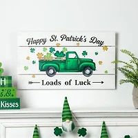 Glitzhome® 24" St. Patrick's Truck Wooden Wall Décor
