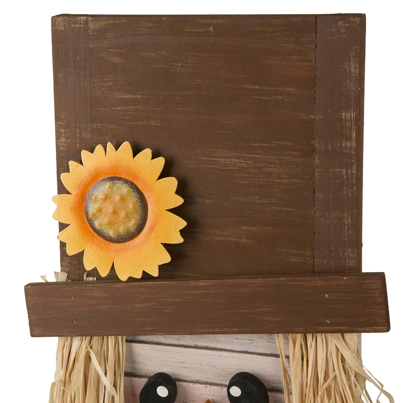 Glitzhome® 3.5ft. Wooden Scarecrow Porch Sign