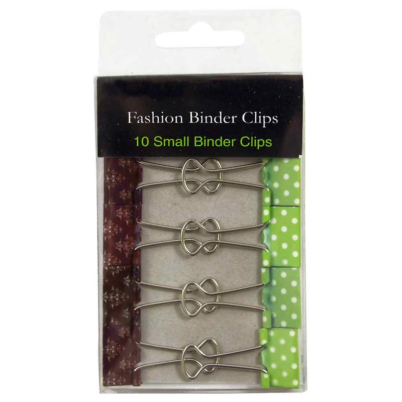 JAM Paper Fashion Polka Dot & Damask Binder Clips