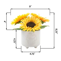 Flora Bunda® Sunflowers in Blessed Ceramic Planter