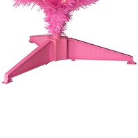 4ft. Pre-Lit Medium Pink Pine Artificial Christmas Tree, Clear Lights